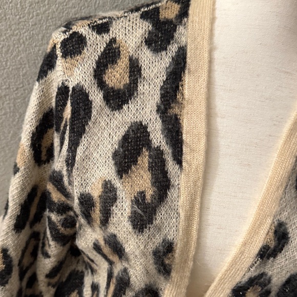 Witty Fox Leopard Sweater Open Cardigan Retro Look - Picture 4 of 4